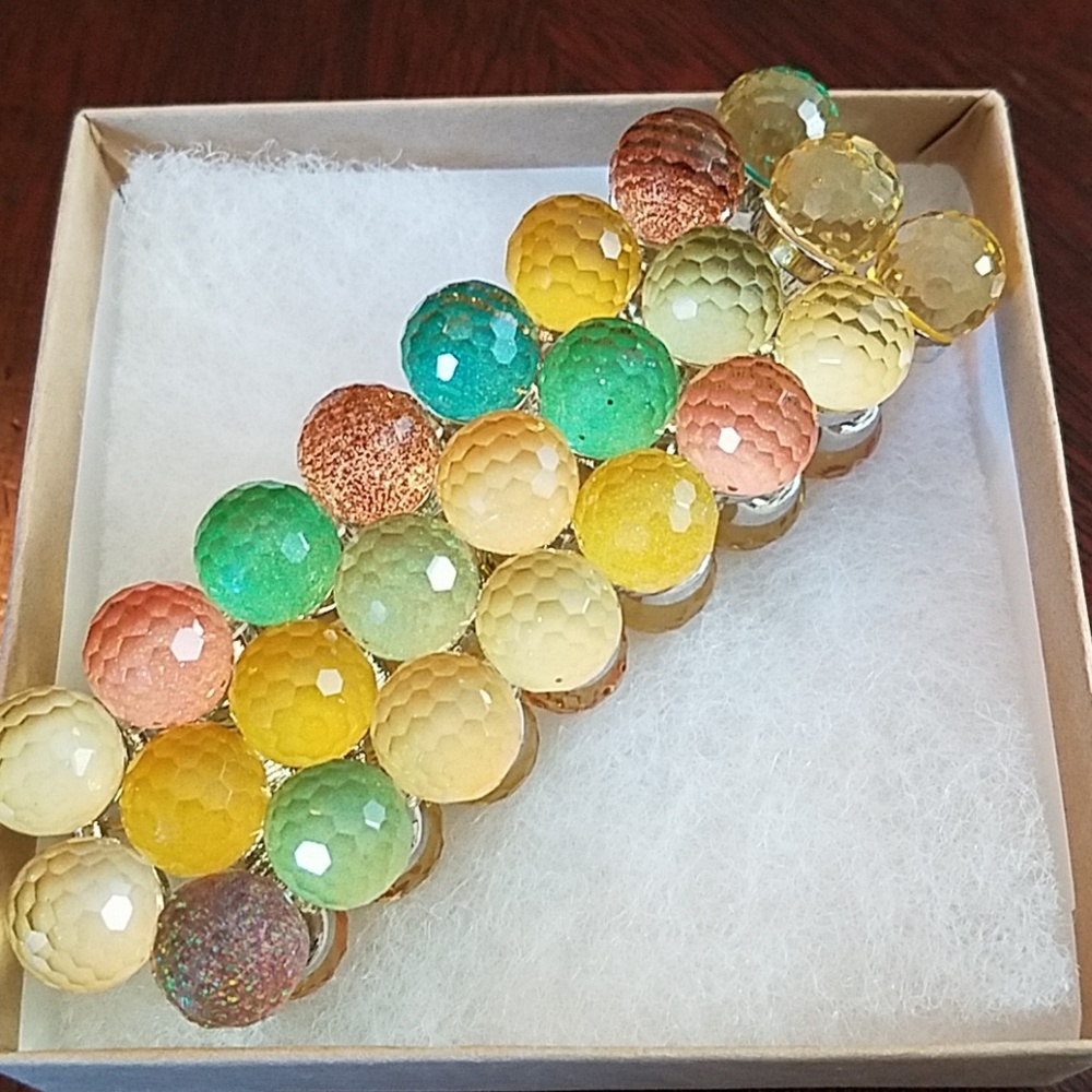 Faceted Glitter Ball Bracelet